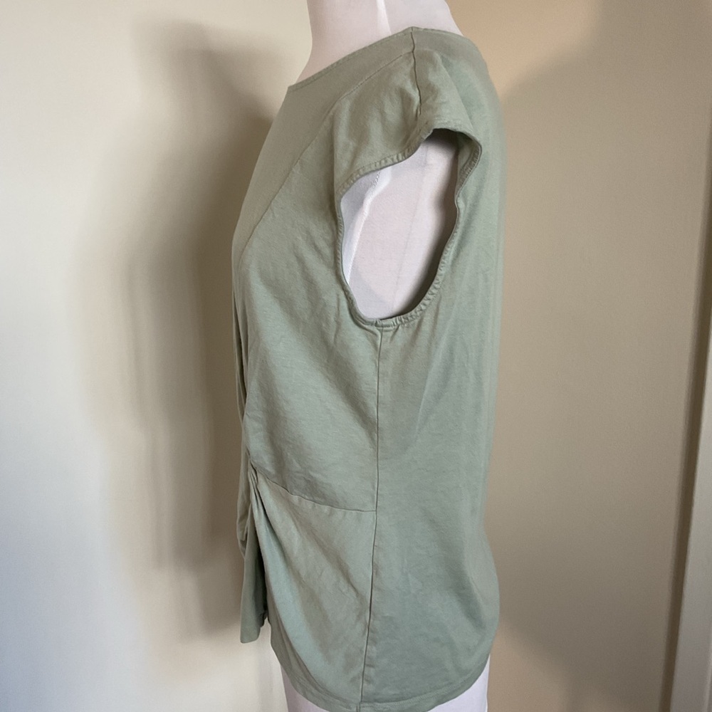 Calvin Klein Sage Sleeveless Twist Front Top Size Large 60% Cotton - Picture 3 of 4
